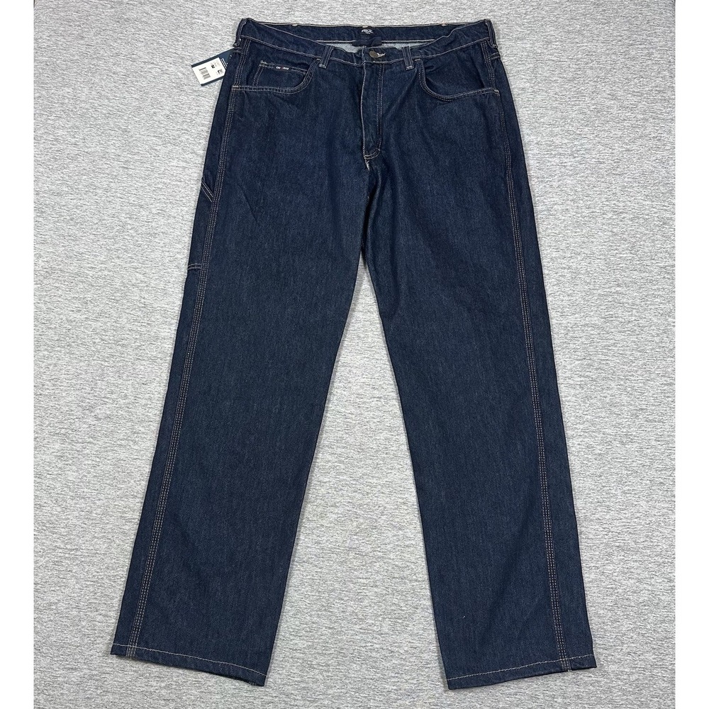 Tyndale FR Jeans Men 36x32 Blue Straight Flame Resistant CAT2 2112 FRMC Workwear